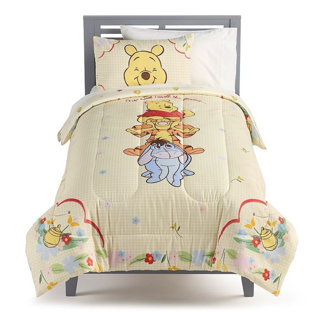 Disney Winnie the Pooh Cream and Blue Bedding
